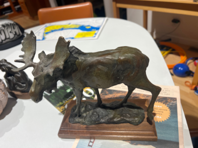 Bronze bull moose