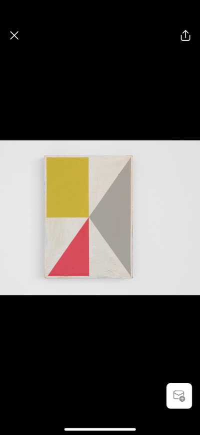 Bilteryest, Alain 2 Geometric colored pieces on wood plank untitled