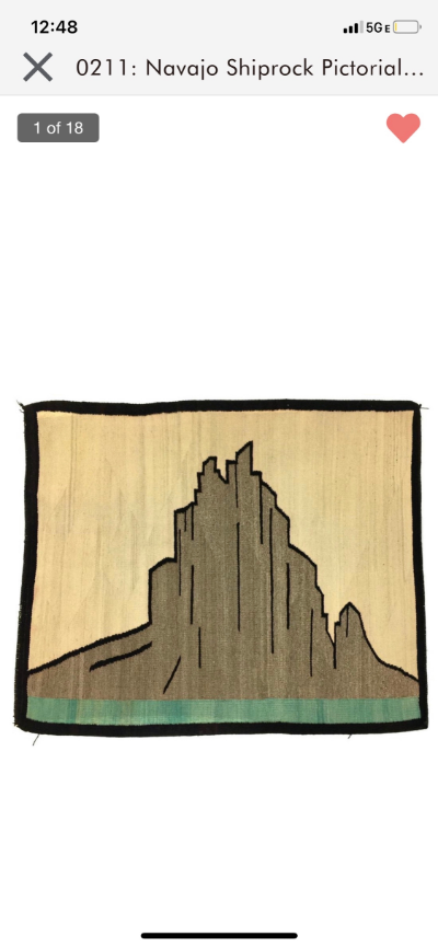Navajo Shiprock, pictoral rug