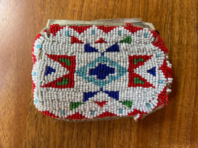 Lakota beaded coin bag