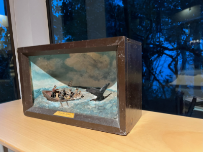 Nantucket sleigh ride antique box scene