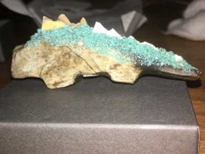 Zuni fetish Halate "Old man" Leonard turquoise dinosaur