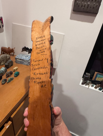 Tsimshian totem carved by Campbell Titus
