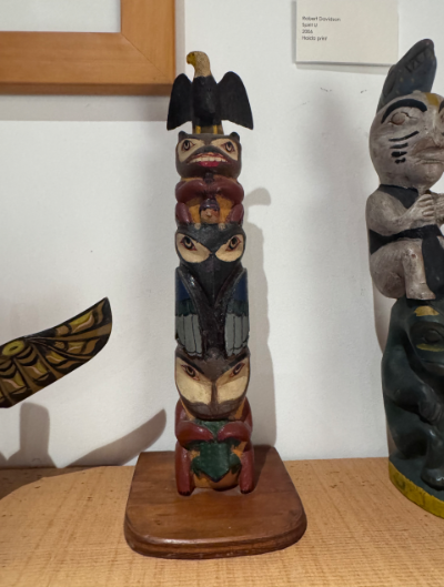 NWC Totem Spence, Mark Bald Eagle/ pipe head