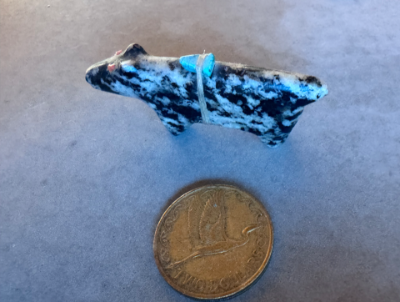 Zuni fetish Poblano Leo zebra wolf