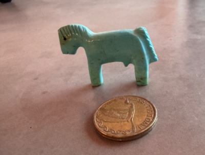 Zuni fetish Quandelacy Ellen turquoise horse