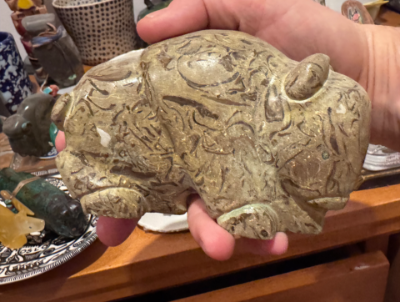 Zuni large carved bison Vince Chavez