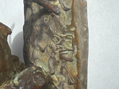 Human George Western bronze bison