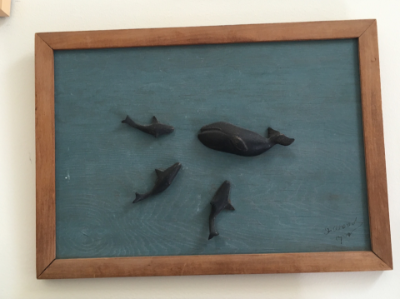 Sperm and orca whale diorama
