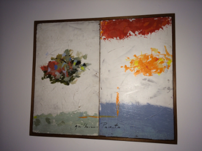 Portuguese diptych on wood board