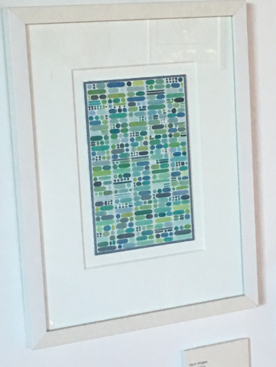 Morpheme Green and blue dot painting
