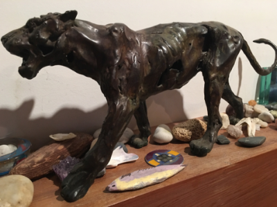 Bronze mountain lion large
